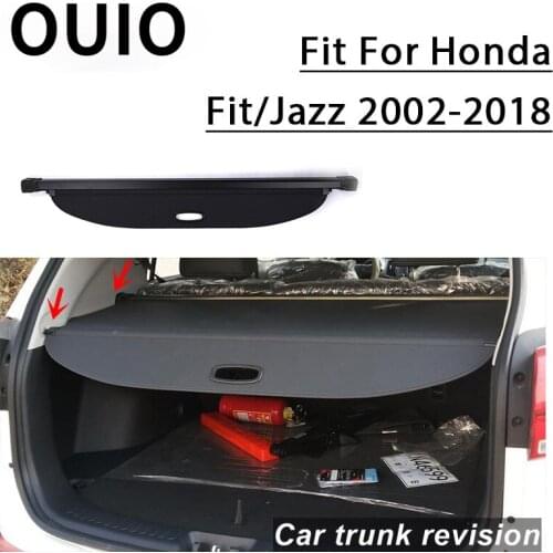 OUIO For Honda Fit Jazz 2018 2017 2016 2015 2002-2014 Rear Trunk Cargo Cover Security Shield Screen shade Car Accessories Auto