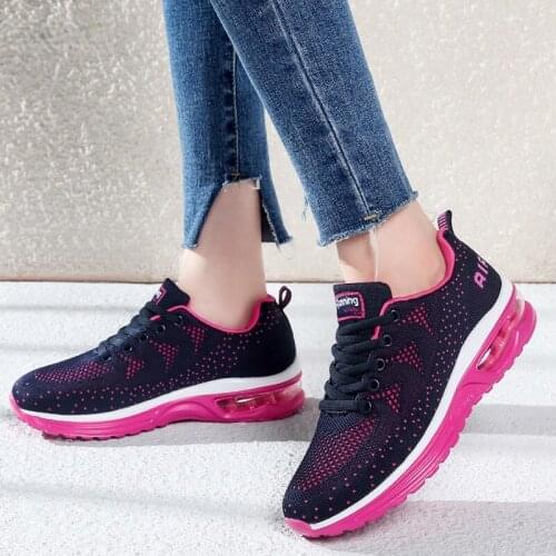 2021 New Women Running Shoes Air Cushion Sneakers Lightweight Breathable Sports Shoes for Women Walking Gym Jogging