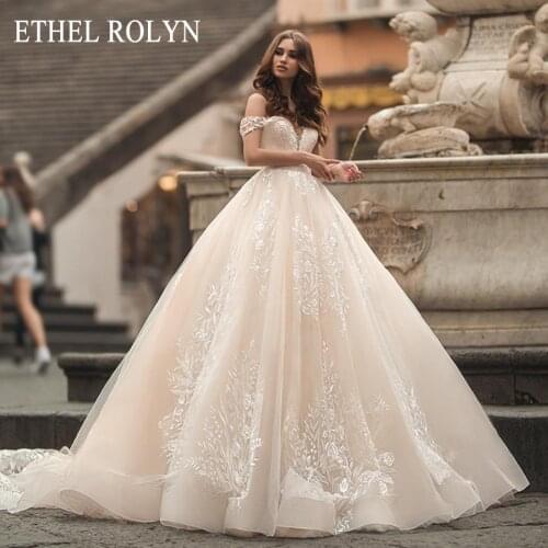 ETHEL ROLYN A-Line Wedding Dress 2021 Elegant Sweetheart Backless Appliques Princess Bride Gowns Customized Vestido De Noiva