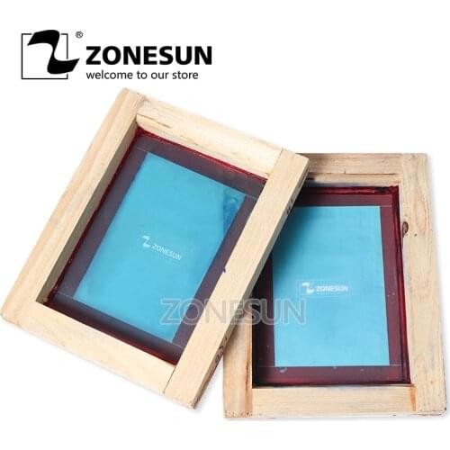 ZONESUN Custom Printing Wood Frame Silk Screen Print Polyester Mesh Circuit Boards For Metal Cloth Grass T-shit Printing