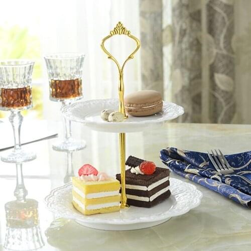 1set New 3 or 2 Tier Cake Plate Stand Handle Fitting Hardware Rod Plate Stand Wedding Party