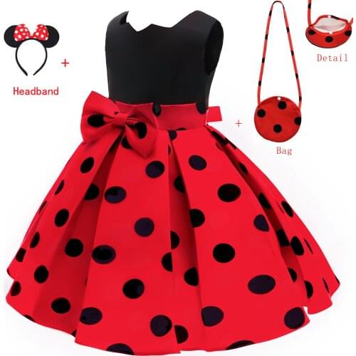 2021 Baby Girls Minnie Mickey Dress Kids Cartoon Costume Toddler Children Party Birthday Ballet Clothes Princess Summer Dress