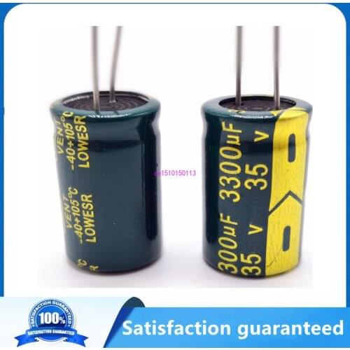 4pcs/lot H101 Low ESR/Impedance high frequency 35v 3300UF aluminum electrolytic capacitor size 16*25 3300UF35V 20