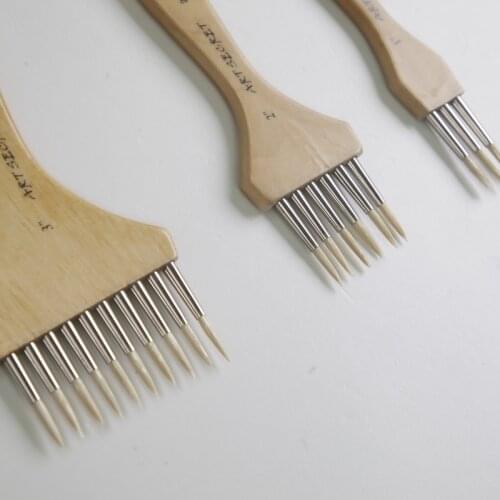 Artsecret Fork head paintbrush three five or ten bristle hairs for artist drawing pencil overgrainer brush No.2031