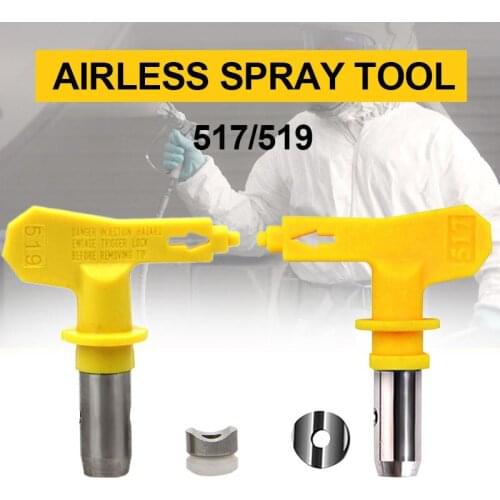 Airless Spray Tool Tips Nozzle 517# 519# Tungsten Steel Airless Nozzle Spray Piant Gun Tips Anti-wear Paint Sprayer Tools