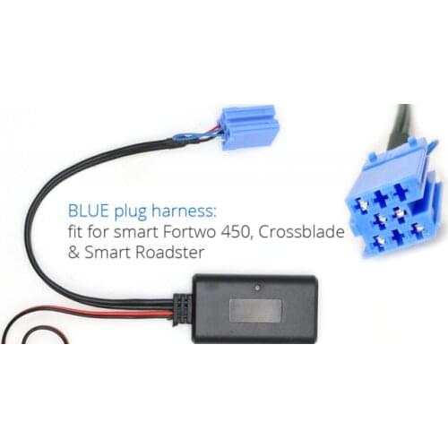 Bluetooth Audio Cable Adapter MINI ISO 8Pin for Smart Fortwo 450 Radio AUX input