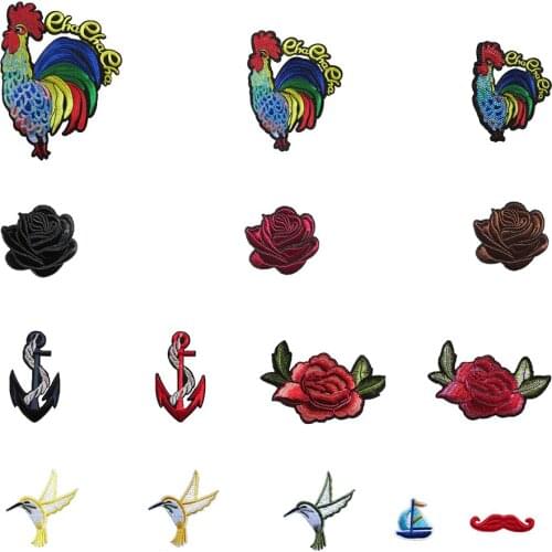 New arrive high quality different style fashion brand new hot melt adhesive applique embroidery patches stripes DIY accessory