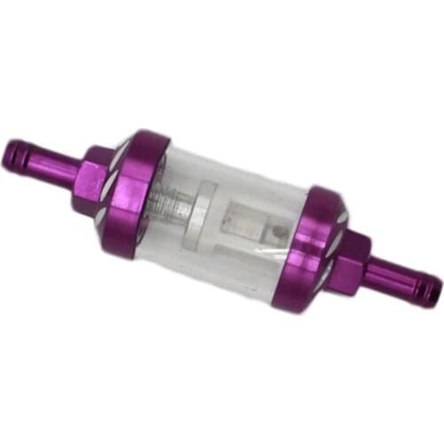 CNC Universal Scooter Dirt Pit Bike Go Kart 8mm 5/16" Gas Fuel Filter Purple