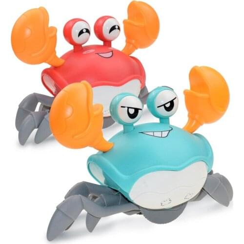 Electric Voice Control Crab Toy Childrens Projection Simulation Crab Childrens Babies Toys Educational Music Gifts