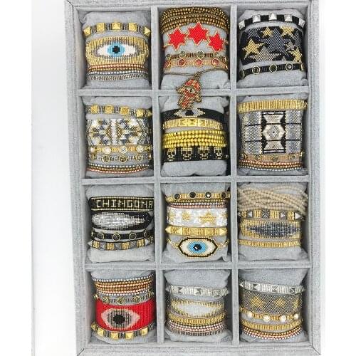 BLUESTAR 2021 MIYUKI Bracelets Women Star Crystal Pulseras Armband Fatima Hamsa Bracelet Jewelry Handmade Woven Jewellery