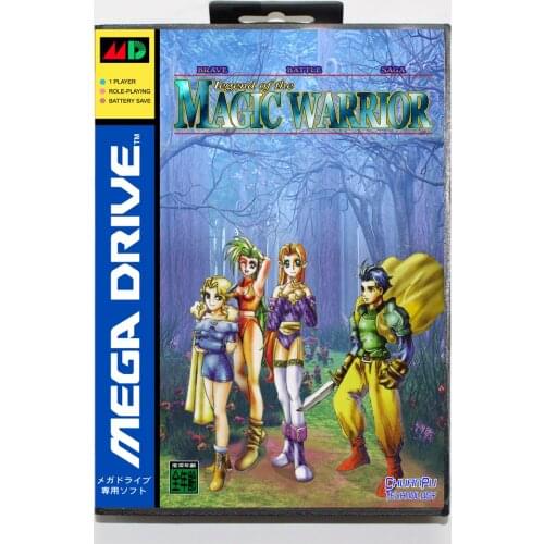 Brave Battle Saga Legend of the Magic Warrior 16bit MD Game Card For Sega Mega Drive/ Genesis with Retail Box