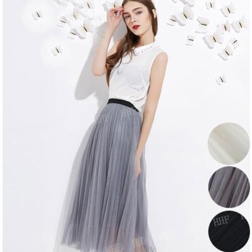 Import of solid micro hard pleated pleated skirt Tutu transparent organ gauze fabric wholesale clothing fabric color 3