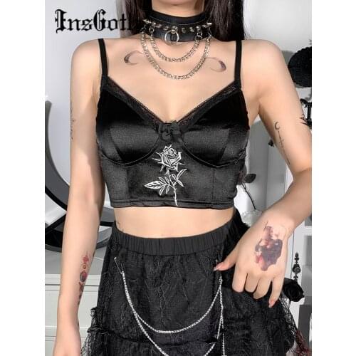 Женские укороченные топы INSGOTH China At AliExpress