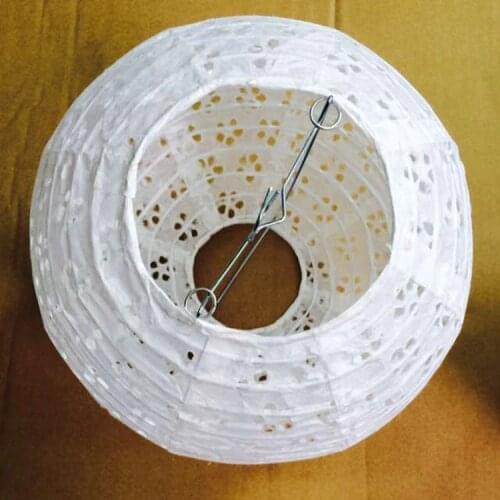 4-16inch (10-40cm) Chinese White Hollow Round Paper Lantern Wedding Party Kids Birthday Party Xmas Decor Baby Show Supplies Ball