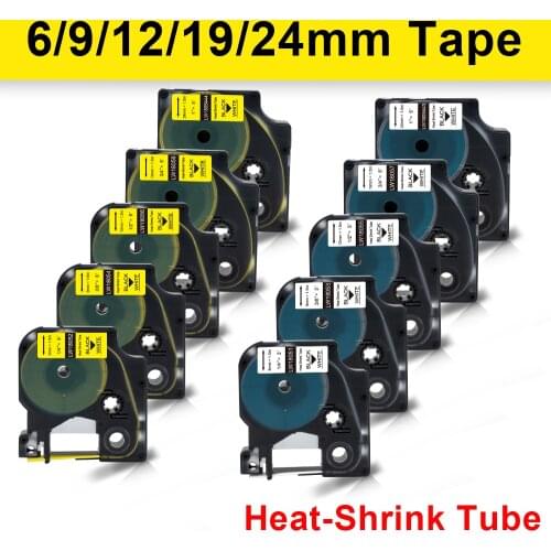 Labelwell 18051 18052 18053 Compatible Dymo Rhino Industrial Heat Shrink Tubes 18055 18056 18057 for Dymo Rhino 4200 5000 5200