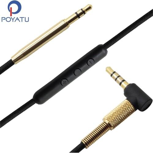 Copper OCC Aux Cable for Meizu HD50 Headphones Replacement Audio Cables Cord With Mic Volume Control For iPhone Android Samsung