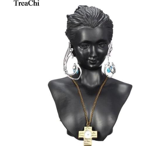 Resin Figure Model Necklace Wearing Earrings Jewelry Display Frame Pendant Jewelry Received Jewelry Display Props