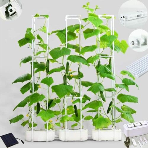 Smart Garden Hydroponic Growing Systems Kit with 1.5 M climbing frame for melon tomato (6 Planting Holes)