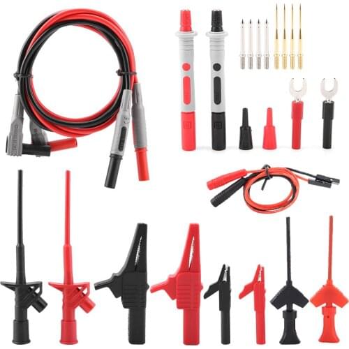 ANENG 24PCS Crocodile Clip Multimeter Kit P1300E Multifunction Replaceable Multimeter Probe Test Lead Kits