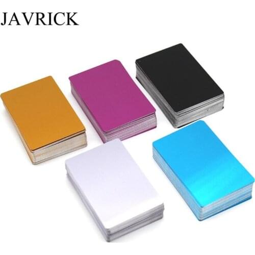 100Pcs Blank Engraved Custom Visiting Name Cards Aluminium Alloy Business Cards