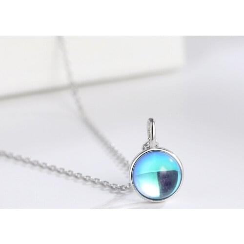 S925 sterling silver necklace collarbone chain light luxury niche design sense of the mood of the ocean people gift