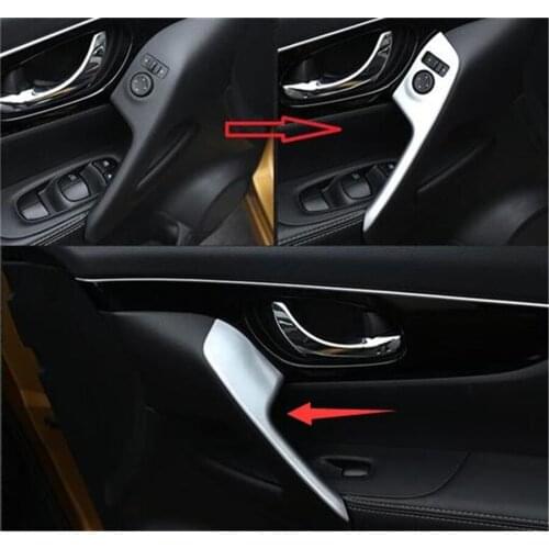 Fit For Nissan Qashqai 2016 ABS Auto Car Front Door Armrest Panel Frame Trim Styling 2Pcs/set Car-covers Accessory