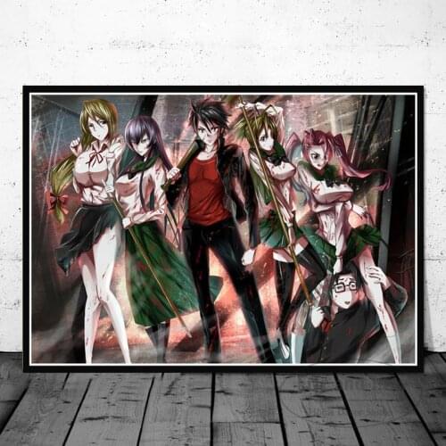Highschool Of The Dead Japanese Anime Posters And Prints Canvas Painting Wall Art Picture Modern Decorative Home Decor Obrazy