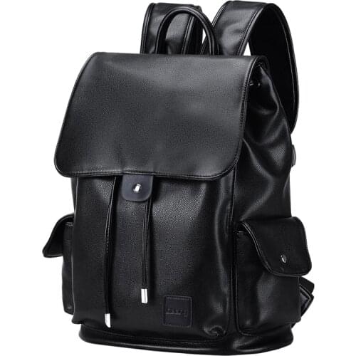 Genuine Leather Backpack Men External USB Charge Antitheft School Bag Leather Travel Bag Casual Bagpack