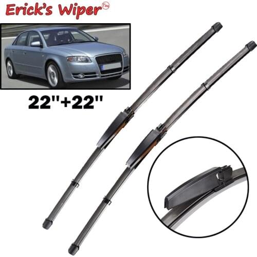 Ericks Wiper LHD Front Wiper Blades For Audi A4 B7 S4 RS4 2004 - 2008 Windshield Windscreen Front Window 22"+22"