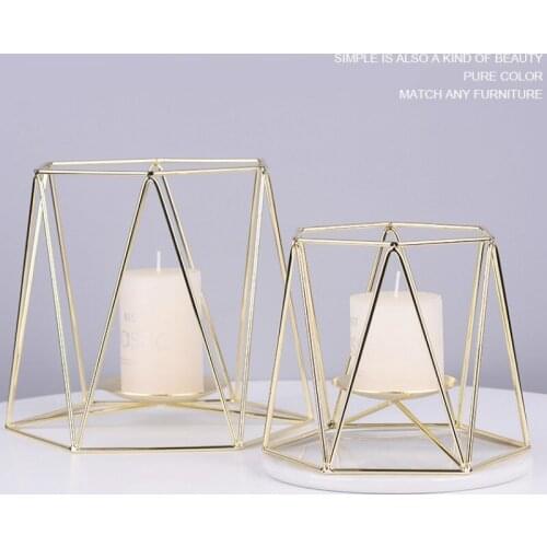 Nordic Golden Candle Holder Iron Romantic Aroma Candle Holder Simple European Ornaments Metal Candle Cup Candle Holders