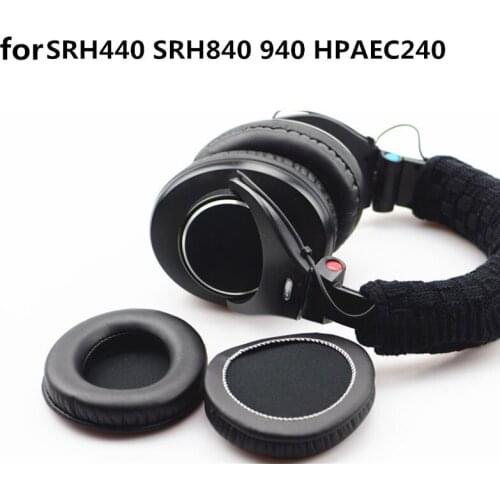 1 Pair Replacement Velour Foam Ear Pads Cushions Earpad for Shure SRH440 SRH840 SRH940 HPAEC240 Headset Headphones High Quality