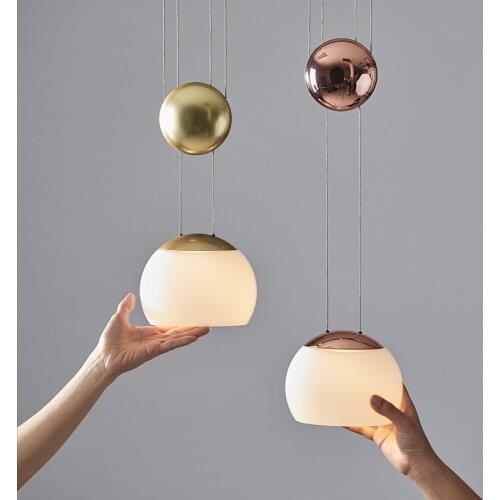 Modern iron glass ball crystal hanging lamp luminaire suspendu bathroom fixture modern led chandelier living room decoration