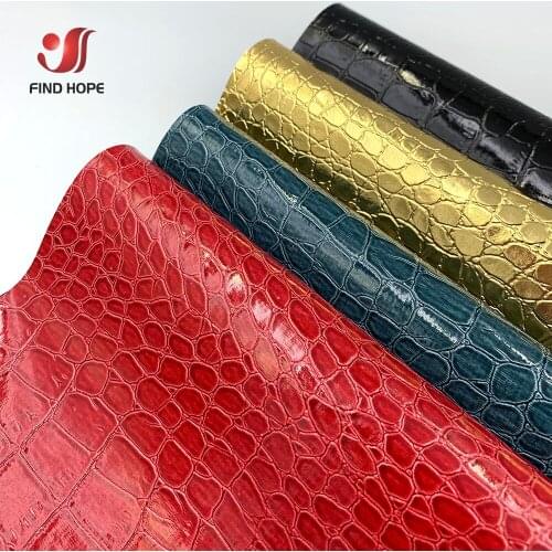 Highlight Crocodile Pattern Faux Leather Sewing Fabric Vinyl Waterproof Home Improvement Soft Bag Wallet Craft DIY Material