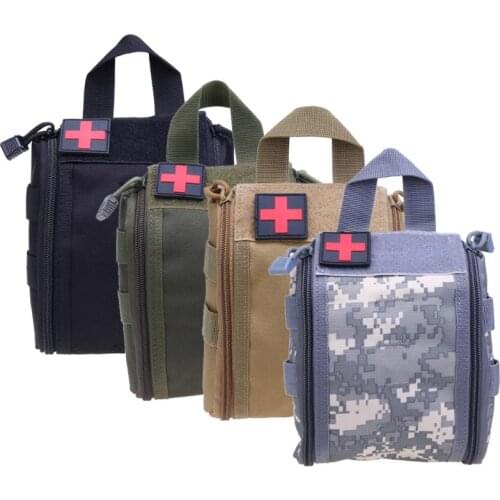 Outdoor Utility Tactical Pouch Medical First Aid Kit Patch Bag Molle Medical Cover Hunting Emergency Survival Package 5 colors