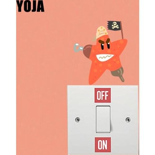 YOJA Living Room Bedroom Home Decor Cute Cartoon Pirate Star PVC Wall Sticker Switch Decal 11SS0331
