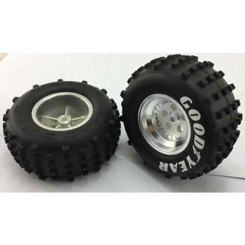 Kyosho Rear 2Pcs chrome silver wheels Scorpion 2014 KYOSCT002M for kyosho 30615 30613 30614