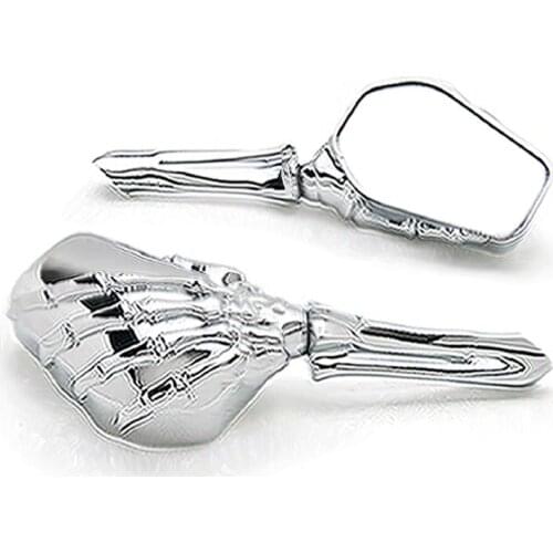 Brand newne Chrome Custom Skeleton Mirrors For Honda VT Shadow Ace Classic 500 700 750 1100