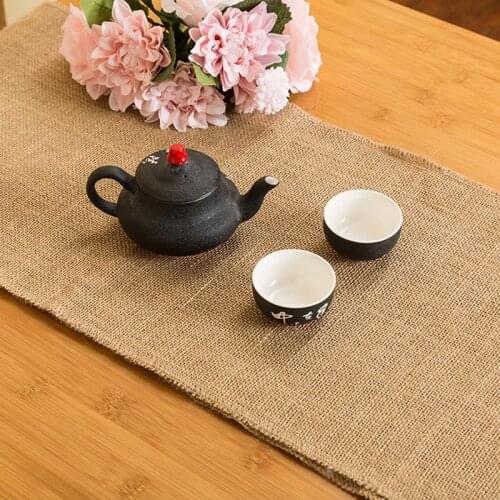 27.5meters 30cm Wide Burlap Table Runner Natural Jute Vintage with Lace Table Runner Burlap Lace Hessian Table Runner