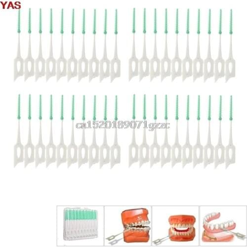 40Pcs Soft Clean Between Interdental Floss Brushes Dental Oral Care Tool #H027