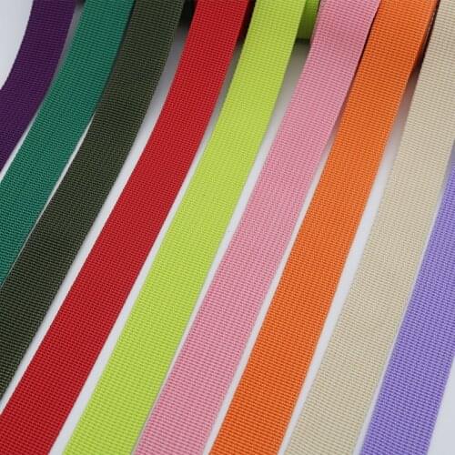 5 meters 18mm color polypropylene belt nylon webbing backpack belt school bag belt flat belt diy accessories PP bead belt webbin