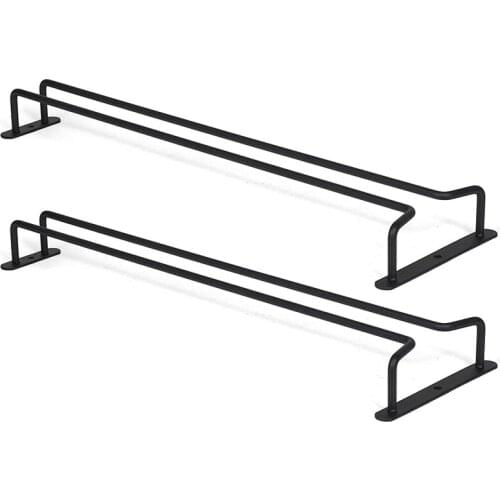 Large Stemware Wine Glass Hanger Rack Under Cabinet Kitchen Bar Storage Black Iron 17 Inch Set of 2