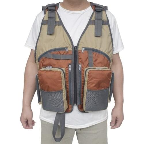 Large outdoor fishing fishing vest vest Multi-function multi-pocket large-capacity mesh breathable fishing suit