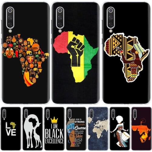 Africa Map Geography Painted Phone Case For Xiaomi Mi Note 10 11 9 8 10T 9T CC9 A1 A2 A3 Poco F1 X3 F2 Pro Lite 5X 6X Cover Coqu
