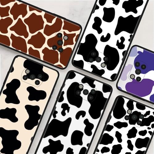 Cow Color Print Black White Silicone Soft Pnone Case For Xiaomi Mi Poco X3 NFC Pocophone F1 M3 Pro 5G F3 Back Cover Fundas