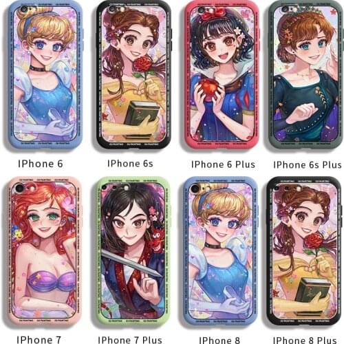 For IPhone 6 6s 6 Plus 6s Plus 7 7 Plus 8 Plus Fall proof case cartoon beauty pattern protective cover