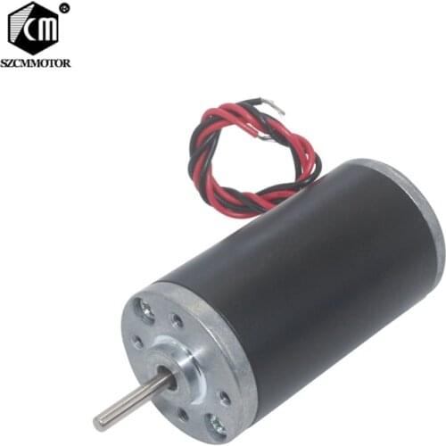 12V 24V Permanent Magnet DC Motor High Powerful Micro Carbon Brush Motor CW/CCW High Speed Motor