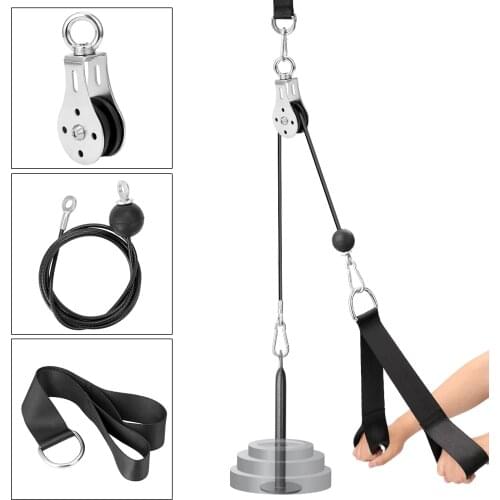 Bandas Elasticas Fitness Equipment DIY Pulley Cable Machine Attachment System Lifting Arm Biceps Triceps Blaster Hand Strength