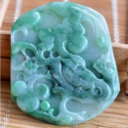 Exquisite natural jade landscape painting pendant e73