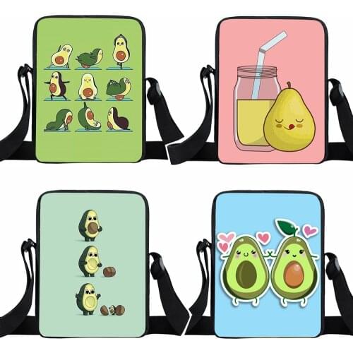 Cute Fruit Avocado Crossbody Bags Women Handbag Ladies Small Shoulder Bags Mini Messenger Bag Girls Small Satchel Bookbag Gift
