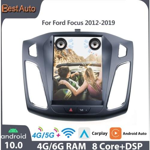 Best Auto Android 10.0 Multimedia Video Player 9“ Inches GPS Navigation Vertical Car Radio For Ford Focus 2012-2019